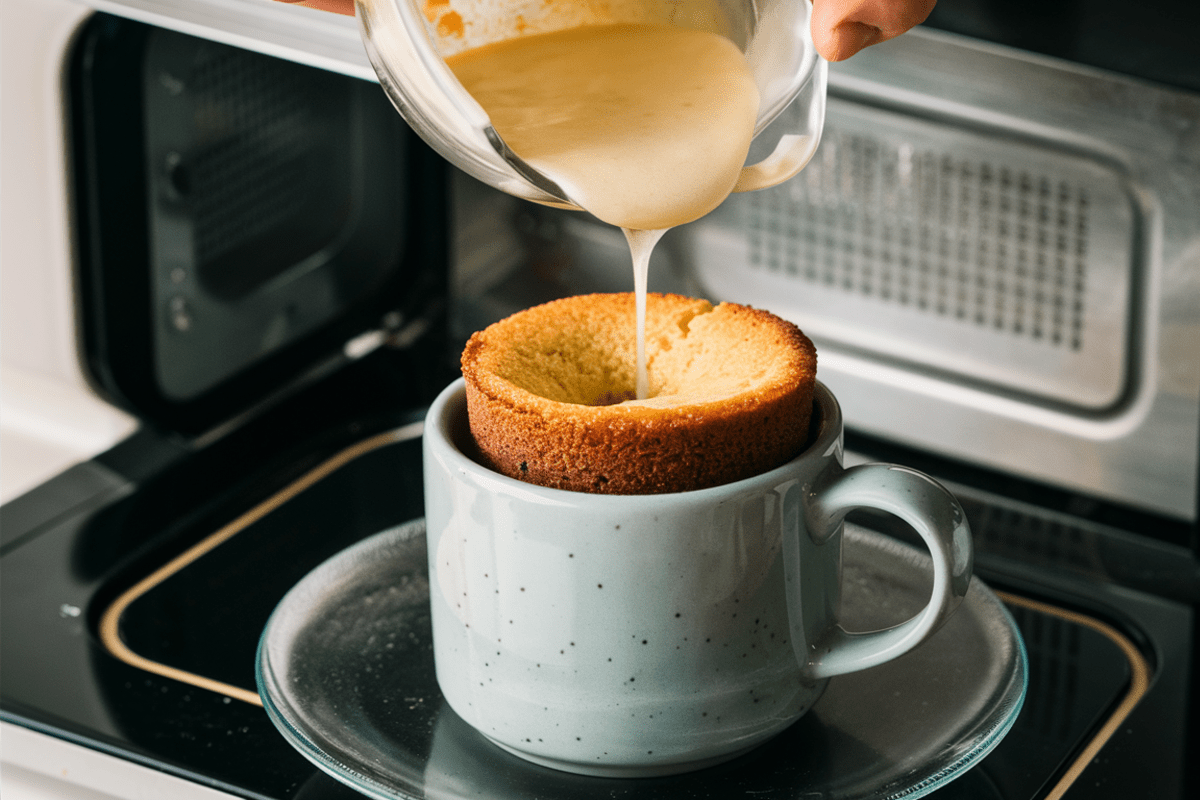 bake cake in the microwave